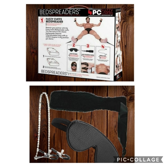 Lux Fetish fuzzy lovers 4 piece bedspreader kit with travel bag! - Picture 8 of 10